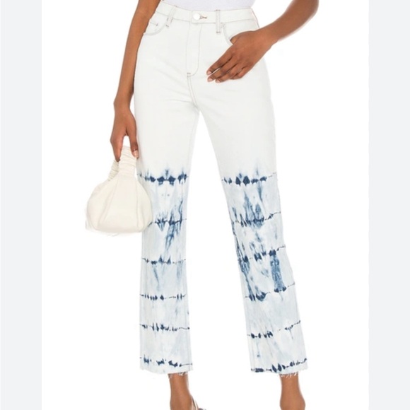 NWT Blank NYC the Madison Manic Monday High Rise Tie dye Cropped Jean